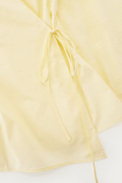 Gele overslag blouse met cuff