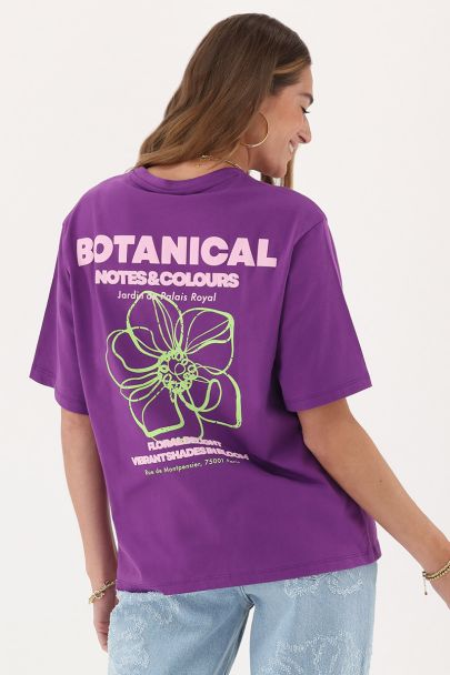 Paars T-shirt "Botanical"