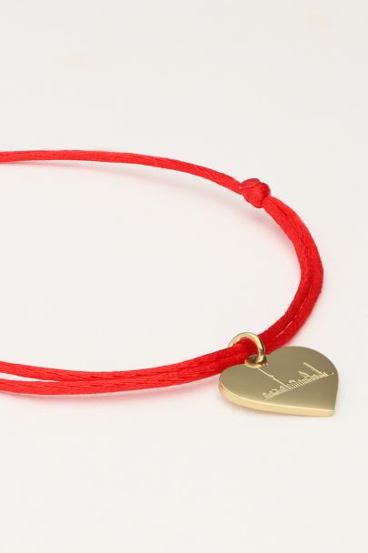 Rode touw armbandje Berlijn