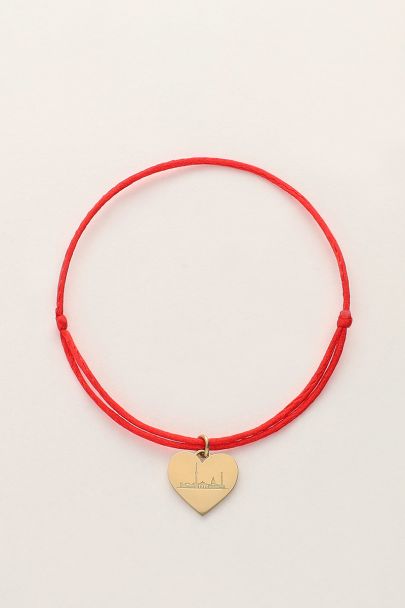 Rode touw armbandje Berlijn