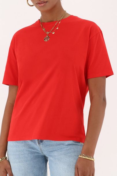 Rood T-shirt roze "Atelier Paris"