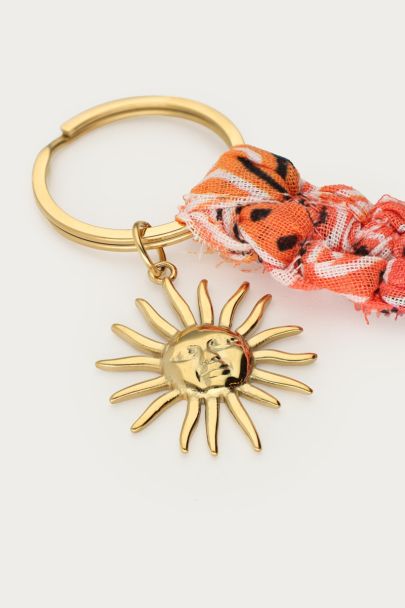 Key chain braided bandana with sun