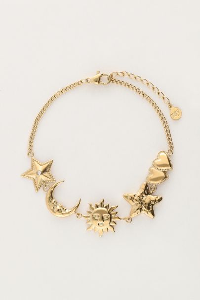 Starry bracelet with various charms