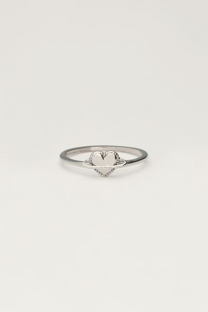 Starry Ring mit Herz-Planet