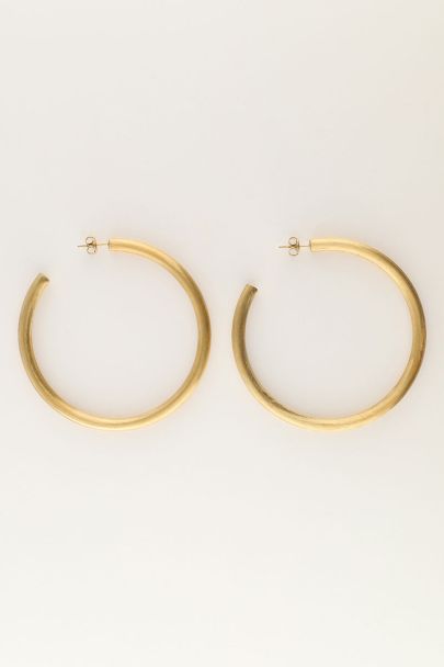 Bold Statement-Ohrringe groß mit matter Struktur