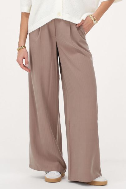 Taupe wide leg pantalon