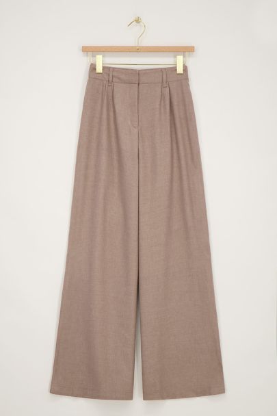 Pantalon taupe large