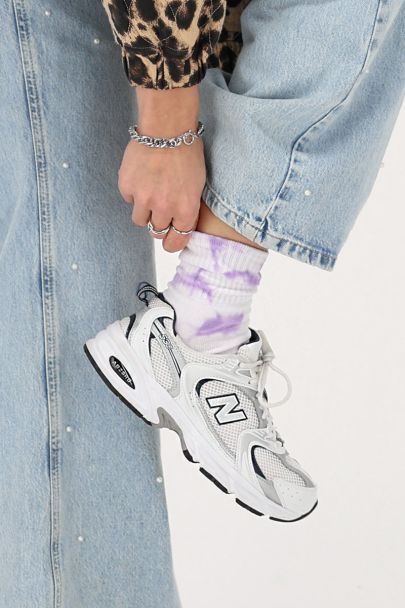 Tie dye sokken paars