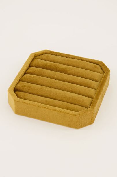 Présentoir jaune vintage pour bagues