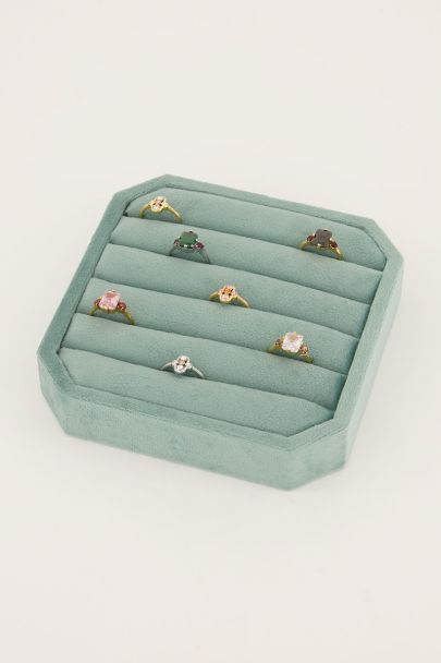 Hellblaues Vintage Ring-Display