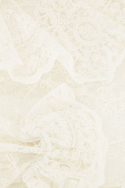 White lace top with ruffle
