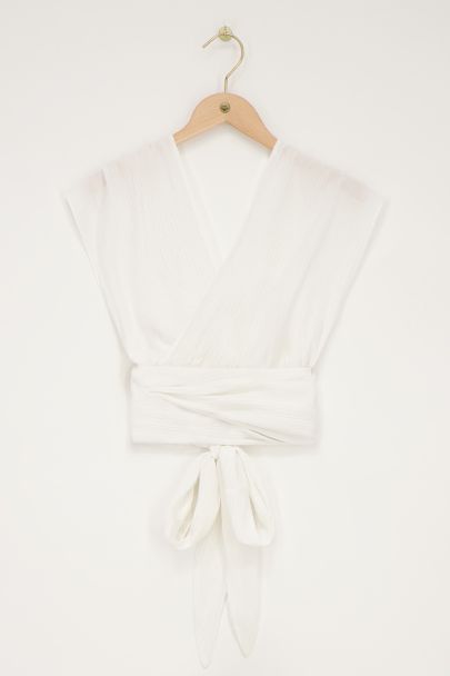 Witte multiway top met lurex