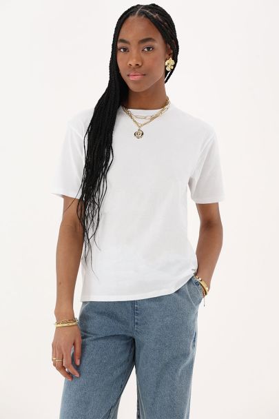 Weißes T-Shirt "Don't look back"