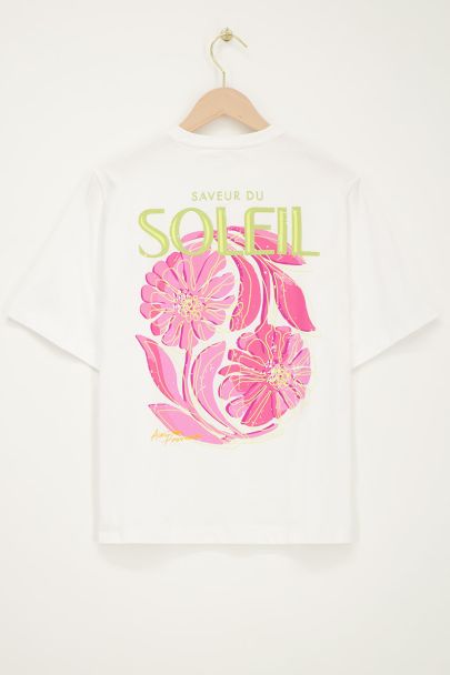 White T-shirt "Saveur du soleil"