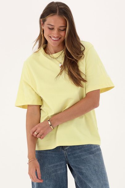 Geel T-shirt "Amour"