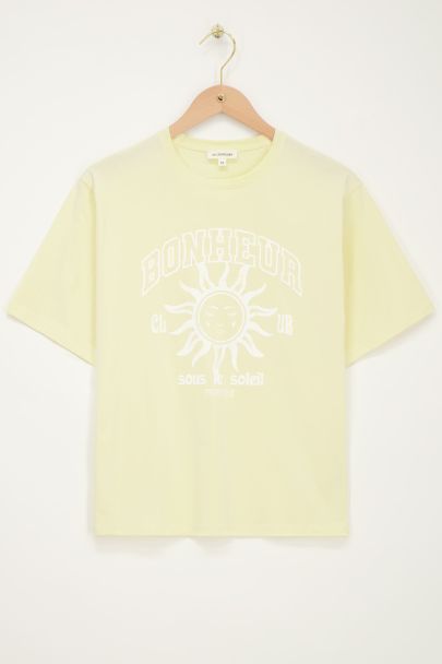 T-shirt jaune "Bonheur"