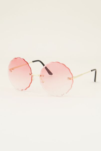Runde Sonnenbrille&nbsp;| Sonnenbrille mit pinkfarbenen Gl&auml;sern&nbsp;| My Jewellery