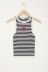 Schwarz-weiß gestreiftes Tanktop