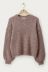 Brauner Oversize-Strickpullover