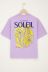 Fliederfarbenes T-Shirt "Saveur du soleil"