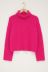 Pinker weiter Pullover mit Rollkragen