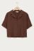 Braune kurzärmelige Bluse