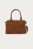 Cognacfarbene Wildleder-Tasche