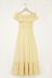 Gelbes Maxikleid mit Rüschen
