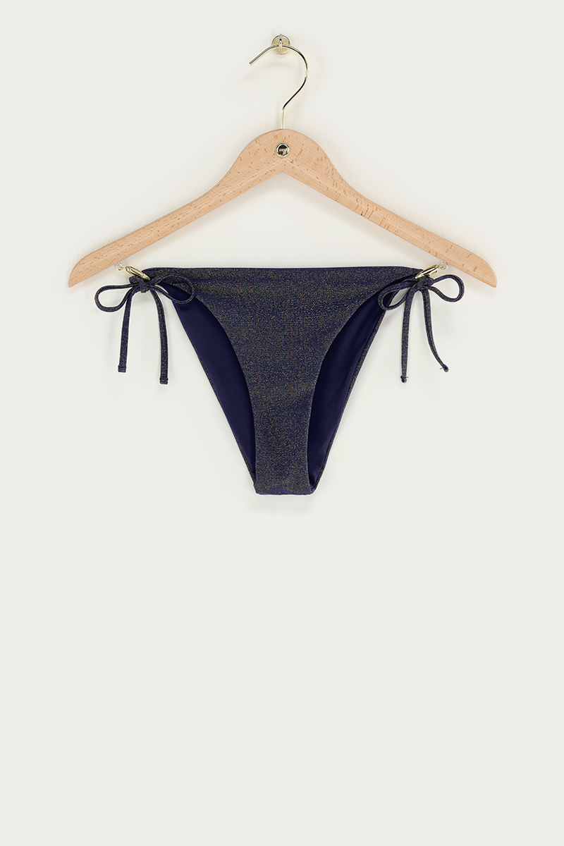 Dark blue bikini bottom with tie straps | My Jewellery