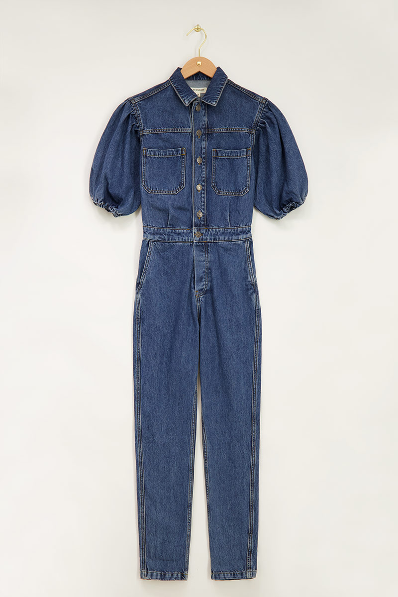 Dark blue denim jumpsuit | My Jewellery