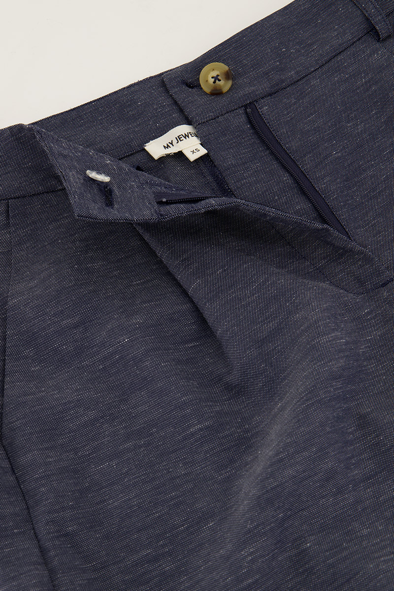 Dark blue melange trousers | My Jewellery