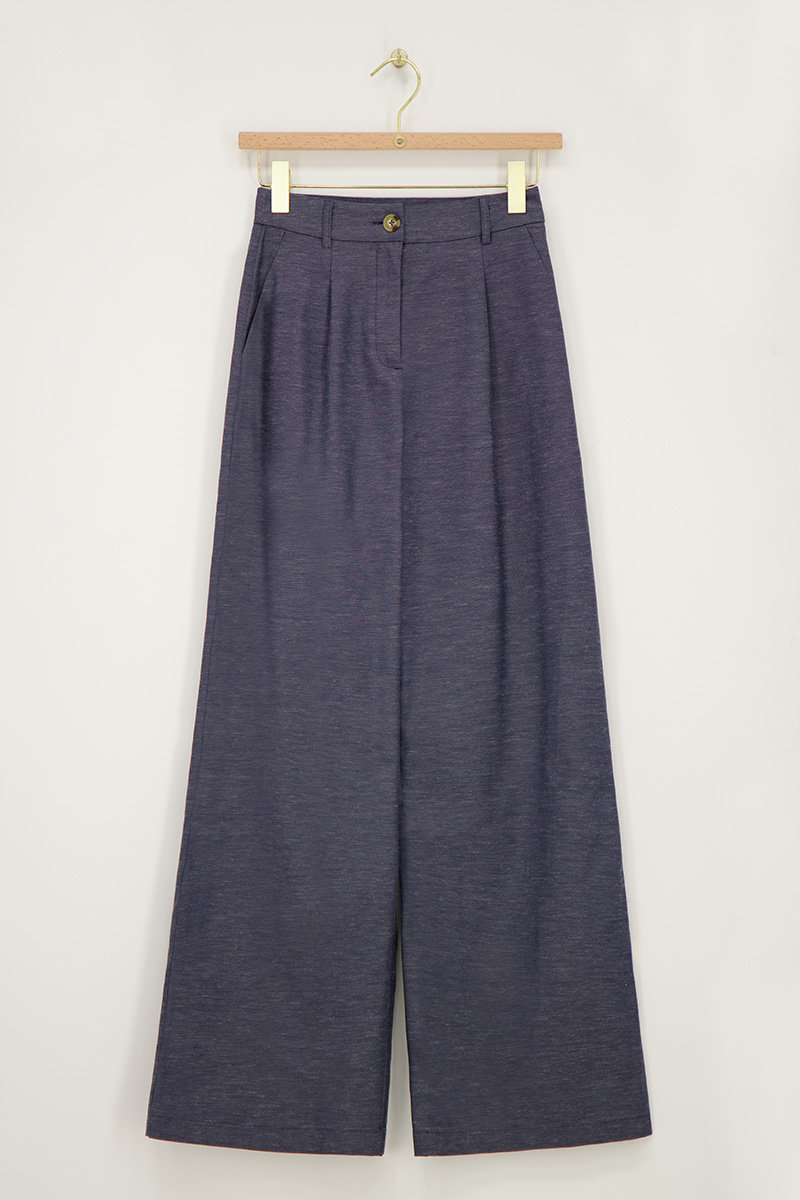 Dark blue melange trousers | My Jewellery