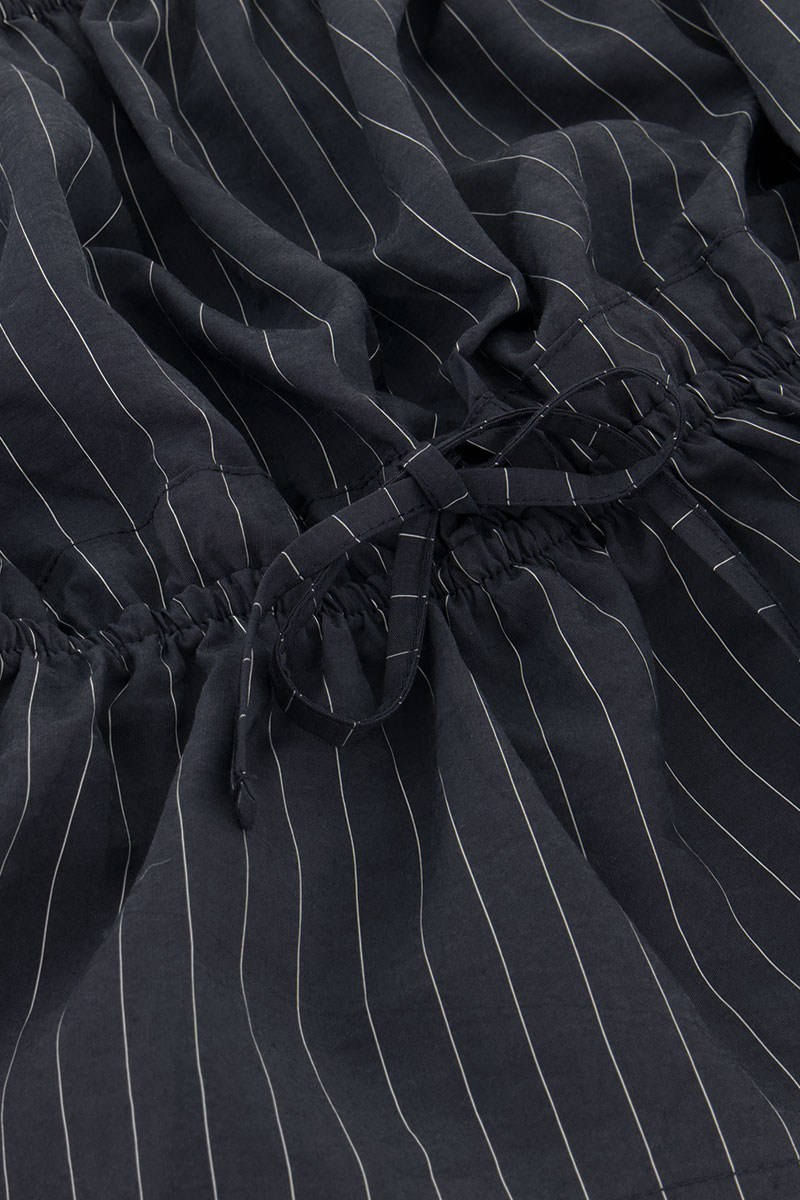 dark blue top with stripes & bow | My Jewellery