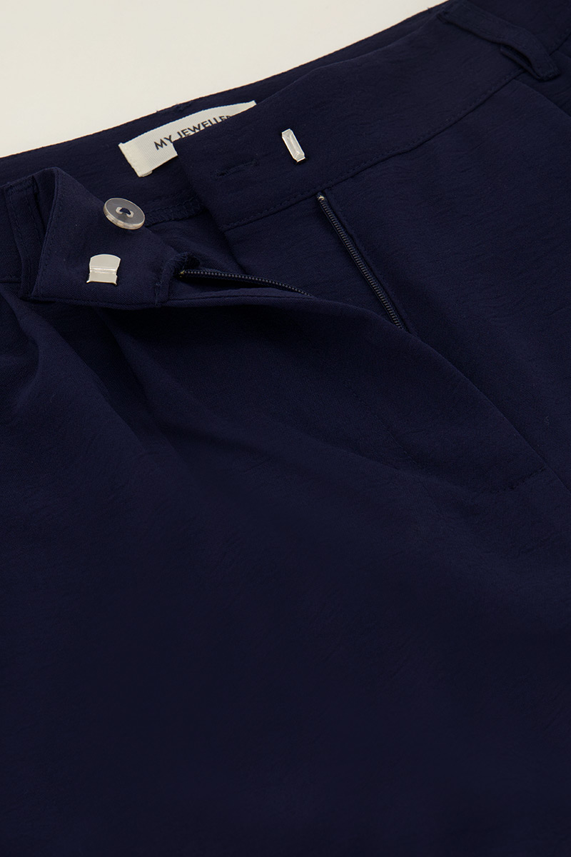 Dark blue wide leg trousers | My Jewellery