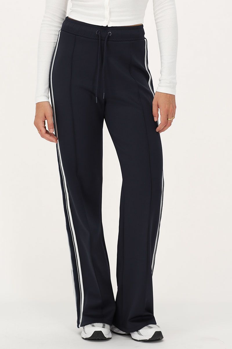 Dark blue trousers with side stripe | My Jewellery