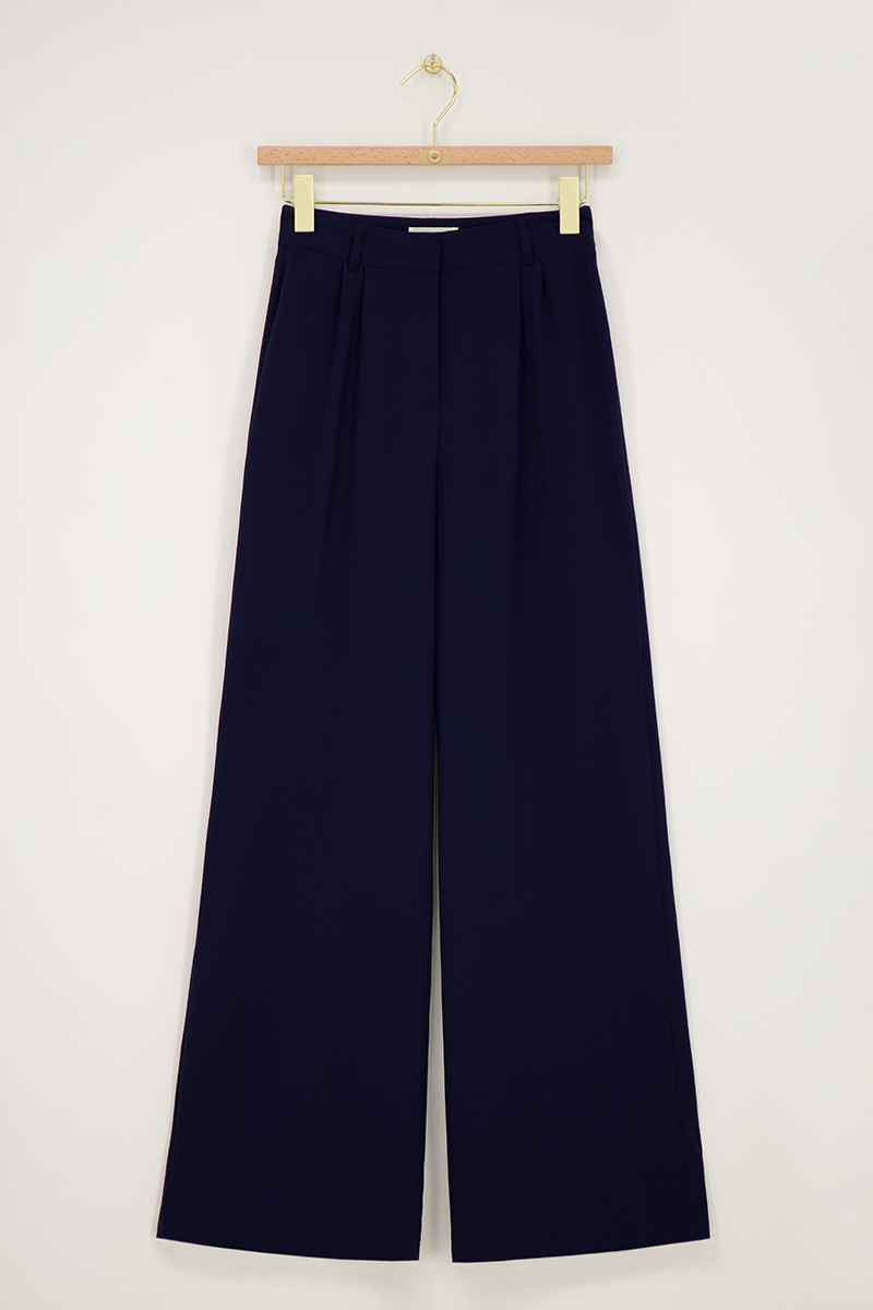 Dark blue wide leg trousers | My Jewellery
