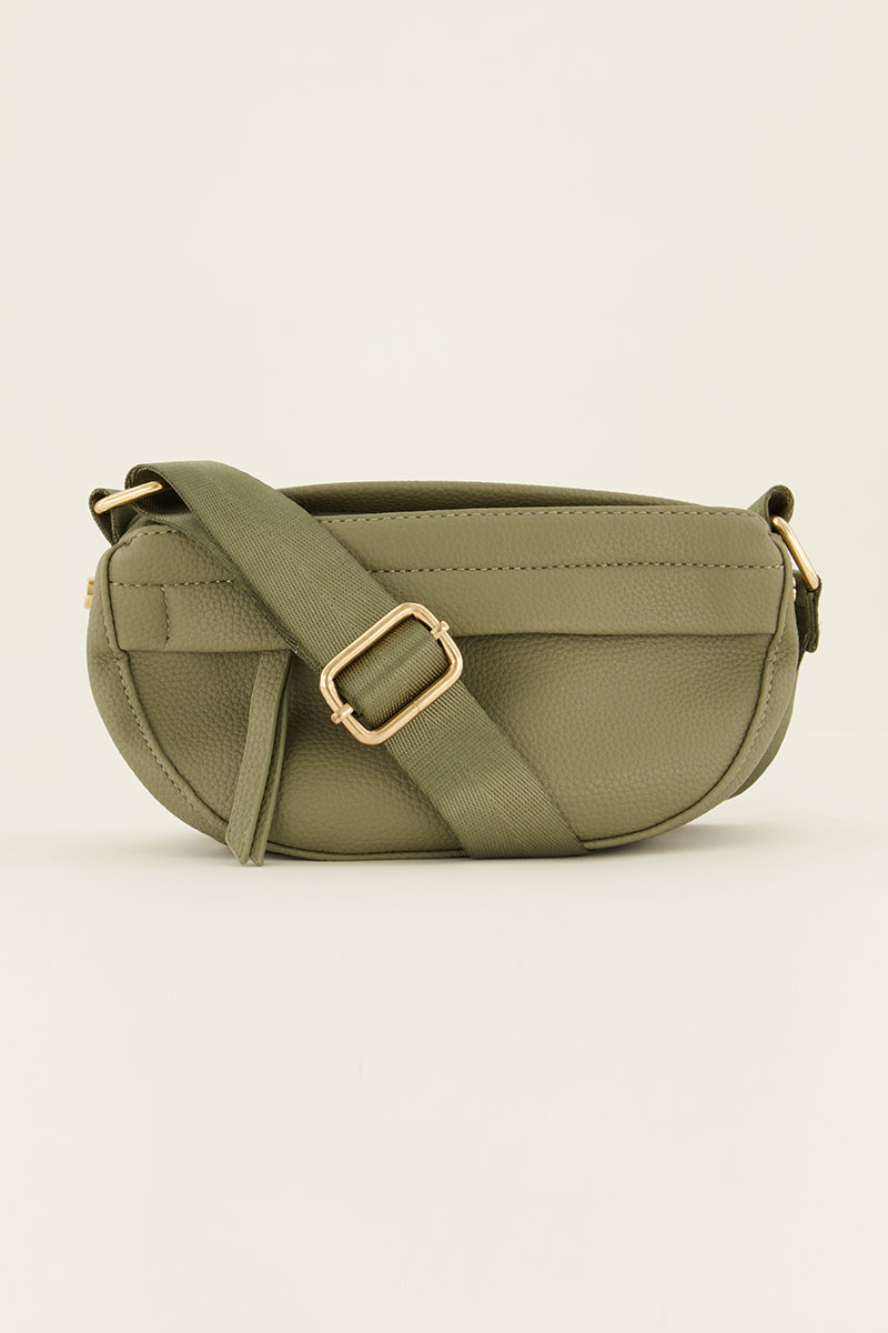 Dark green cross body bag with extra compartment | My Jewellery