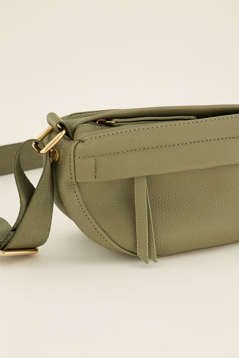 Dark green cross body bag with extra compartment | My Jewellery