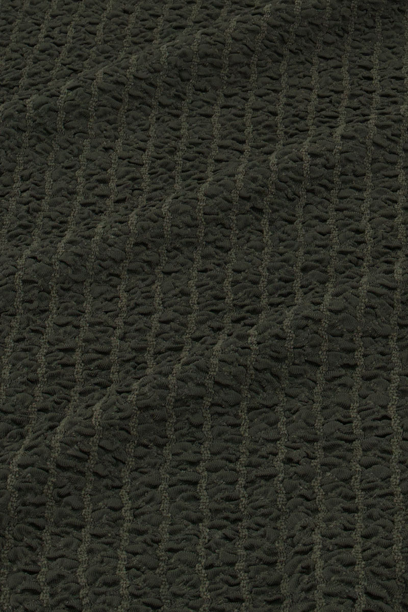 Dark green textured dress & turtleneck | My jewellery