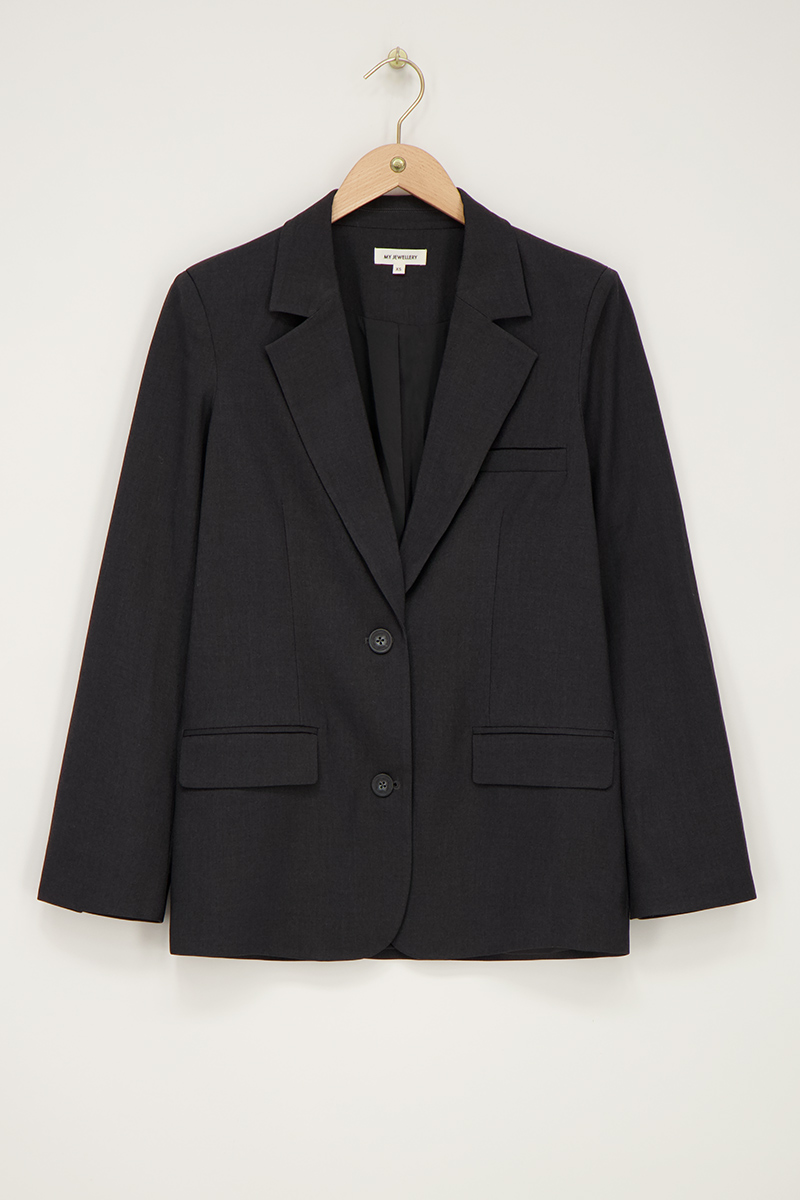 Dark grey blazer with pockets & buttons | My Jewellery