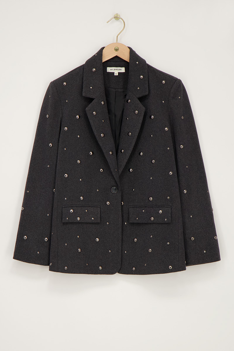 Blazer foncé avec clous | - My jewellery - Modalova