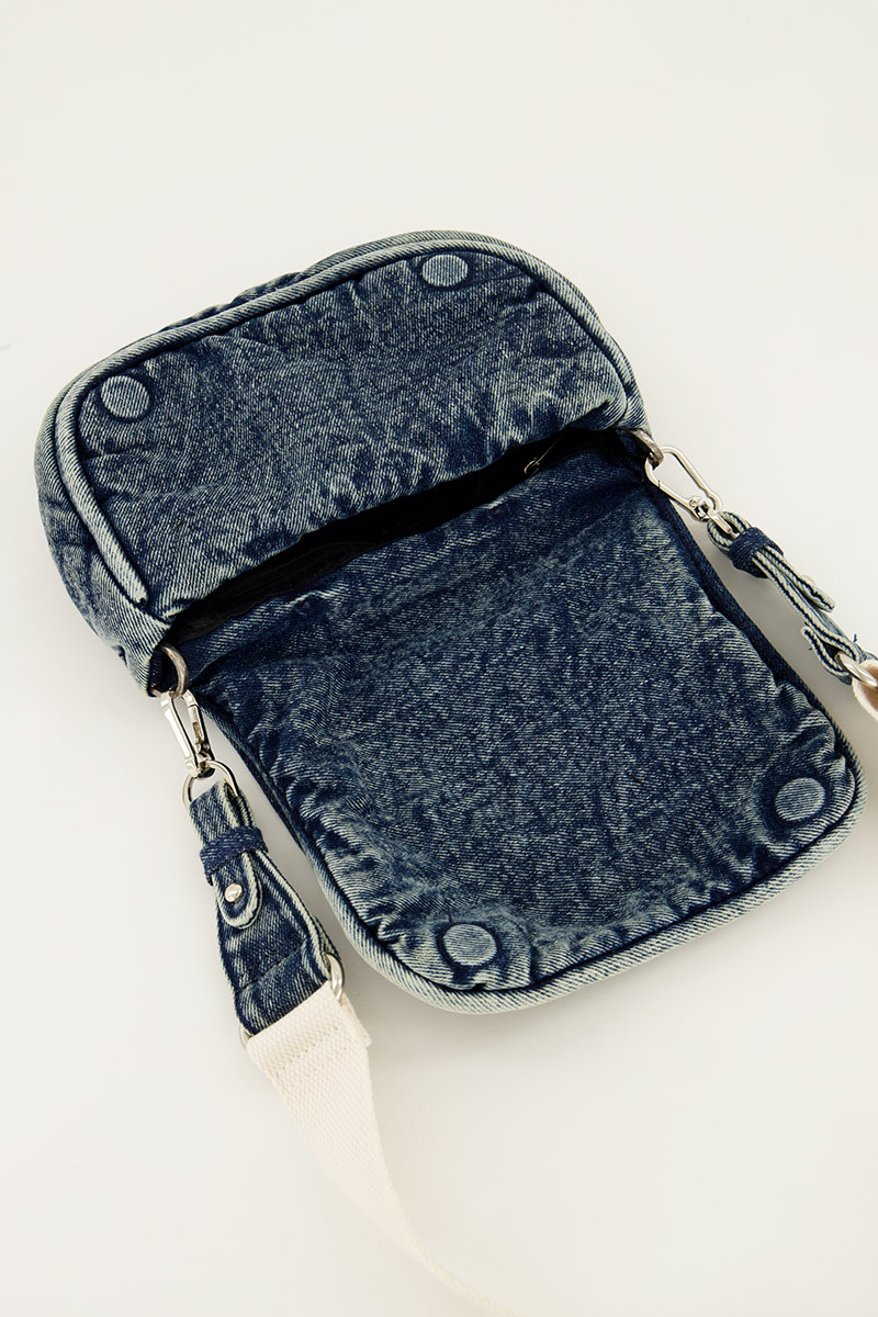 Denim crossbody bag washed look | My Jewellery