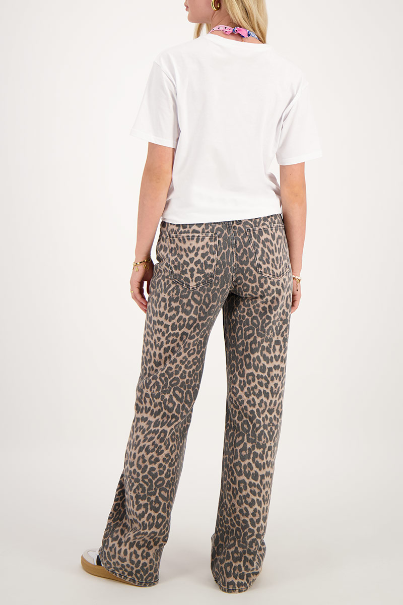 Denim jeans with panther print | My Jewellery