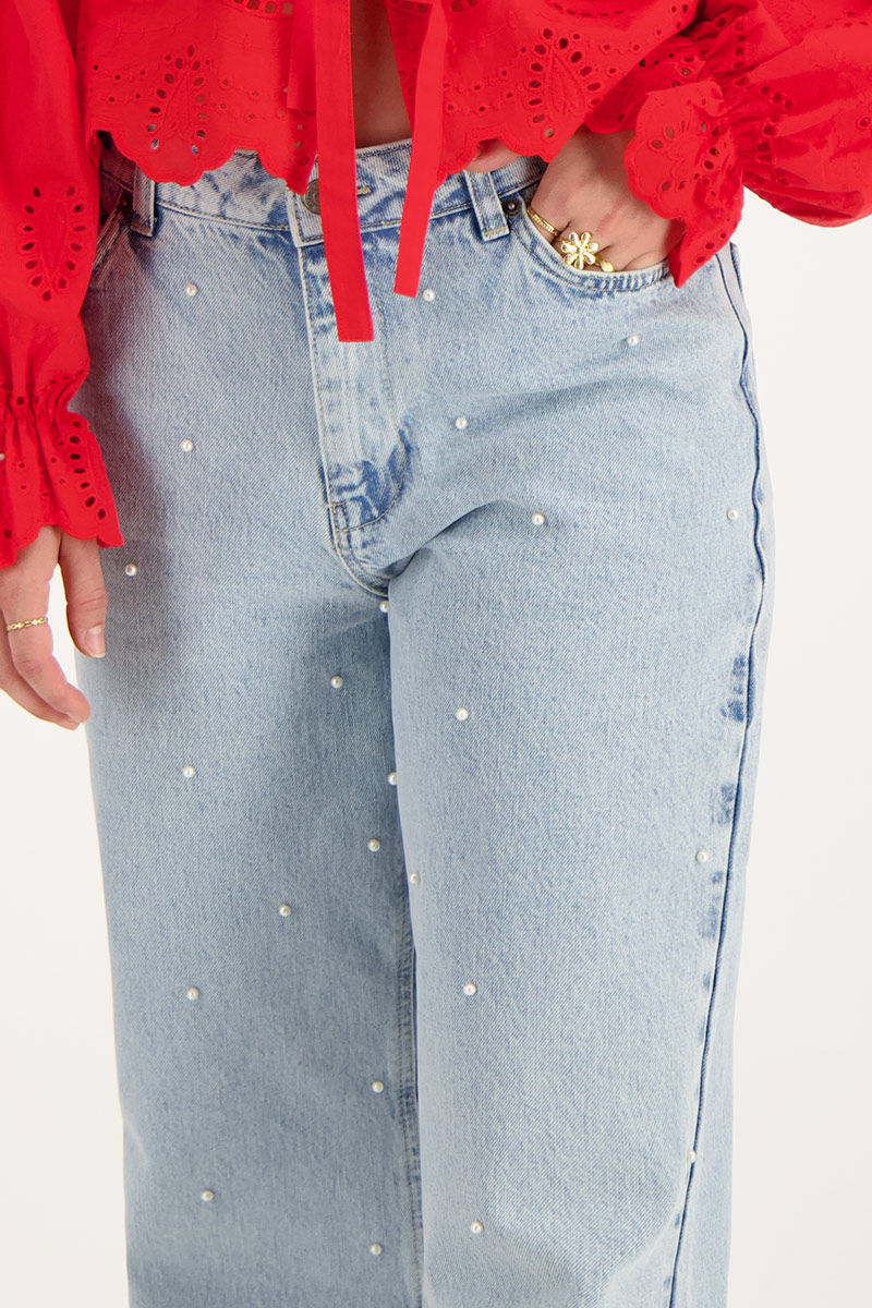 Denim jeans with pearls | My Jewellery