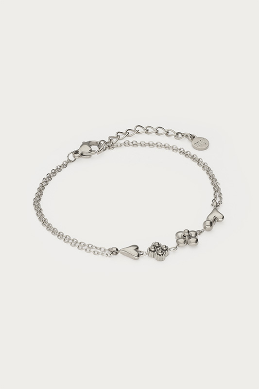 Double bracelet with five minimalist charms | My Jewellery