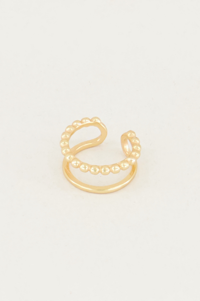 Ear cuff double ring, faux earrings