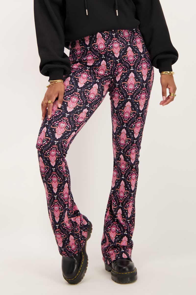 Pantalon flared à imprimé bohème | - My jewellery - Modalova