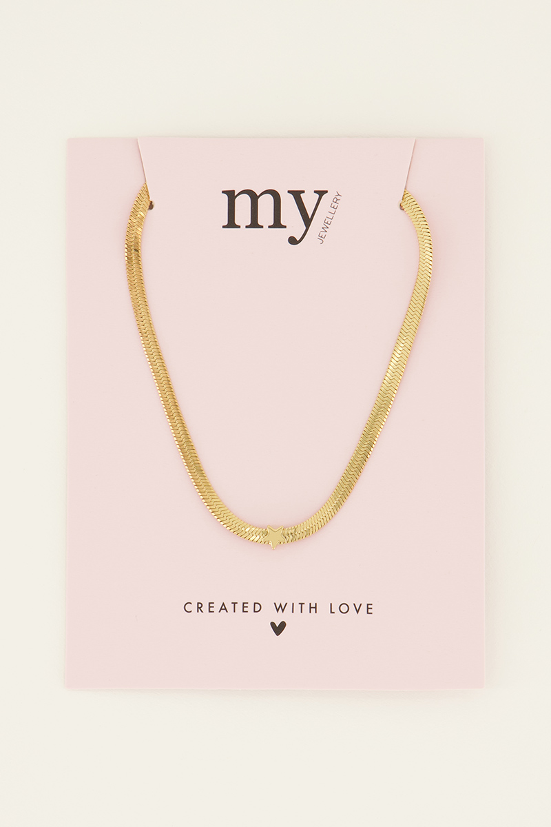 Ketting met platte schakel & ster | My Jewellery