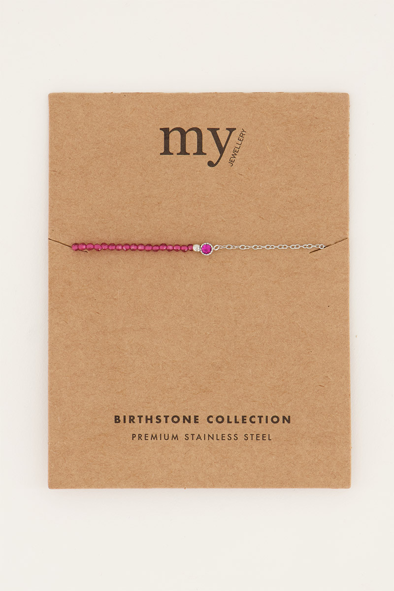 Geboortesteen armband