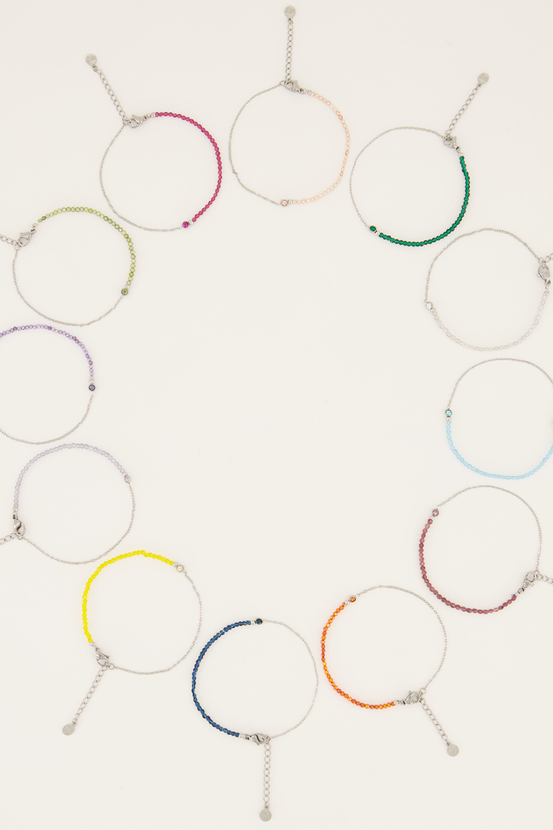 Geboortesteen armband